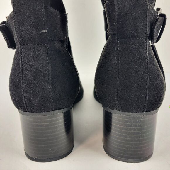 Anne Klein AKMAIA Knee High Faux suede Regular Calf Boots Black Size 11 - Picture 6 of 16